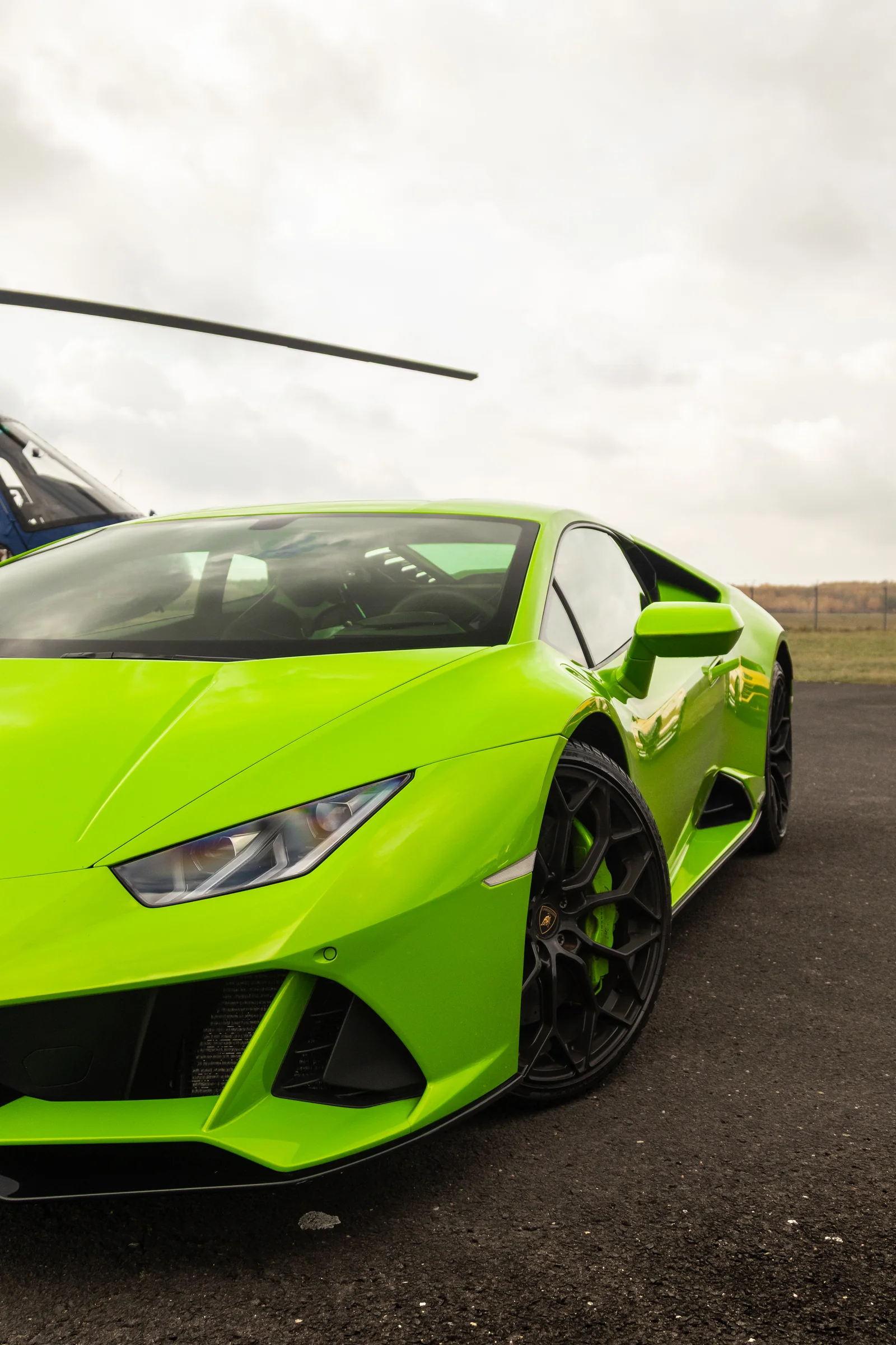 Detal zielonego Lamborghini Huracán